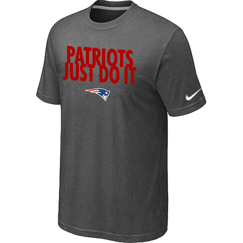 Nike New England Patriots "Just Do It" NFL T-Shirt - Dark Grey
